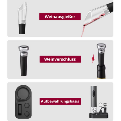 Elektrischen Weinöffner Geschenkset